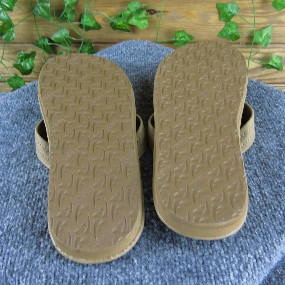 Flojos Men Clove‎ Flip Flop Brown Synthetic Size 12 Medium Gently Used 2025